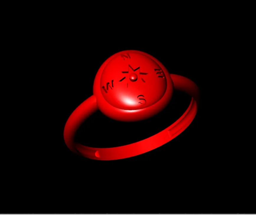 Minimal Ghatb Nama Ring Code 10 3D Model — image 6