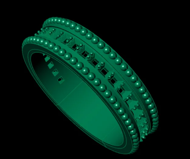 Stone Khor Ring Code 2 3D Model