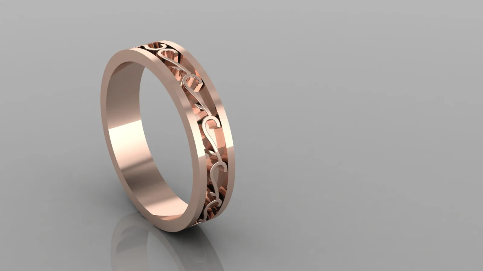 Wedding Band Set Code 2 3D Model — image 5