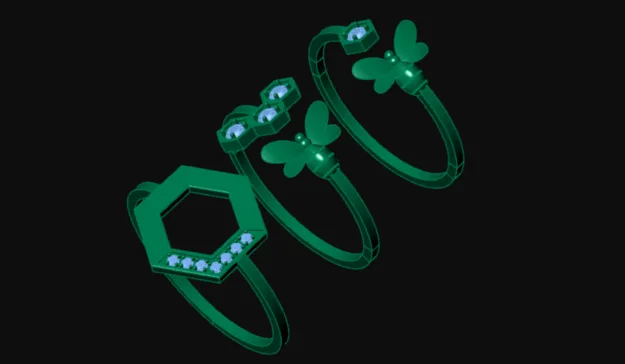 Kando Ring Collection 3D Model