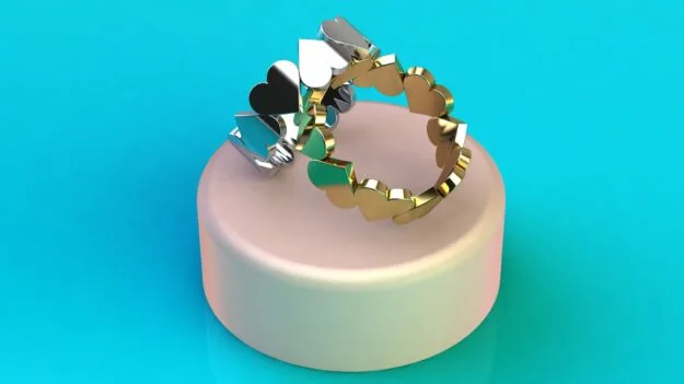 انگشتر قلب کد 2
