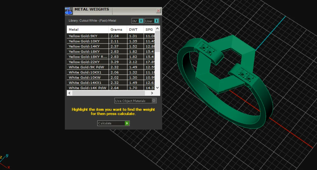 Hexagon Khor Ring Gemstone 3D Model — image 7