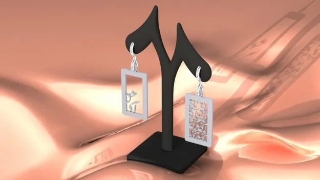 Love Earrings 3D Model