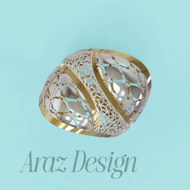 Cut Khor Mashbk Saltnti Ring 3D Model