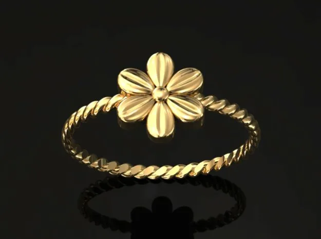 Flower Ring 3D Model