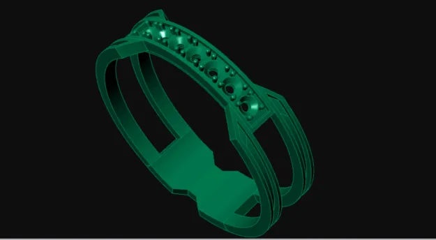 Enamel Khor Ring Code 2 3D Model