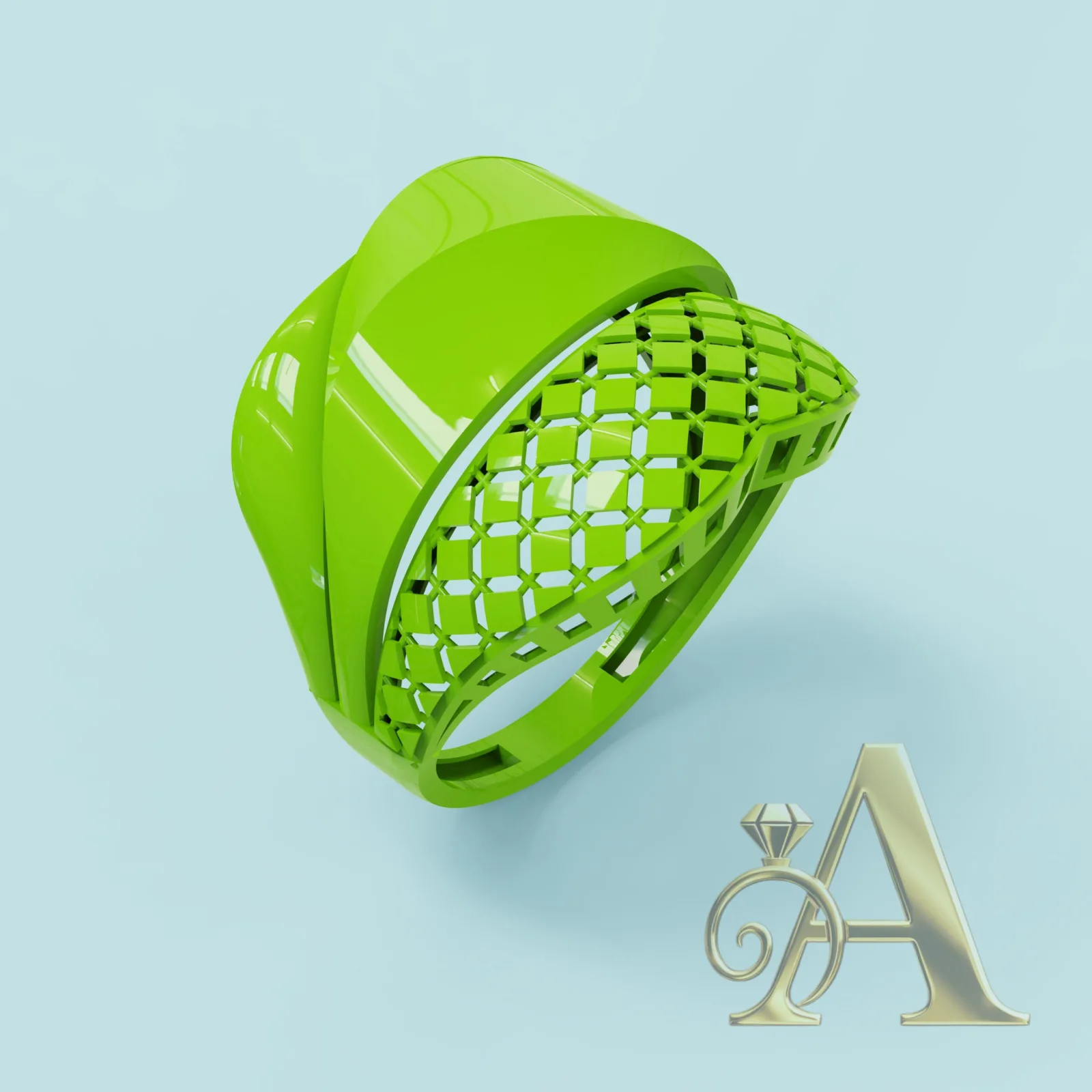 Cut Khor Shayn Ring 3D Model — image 5