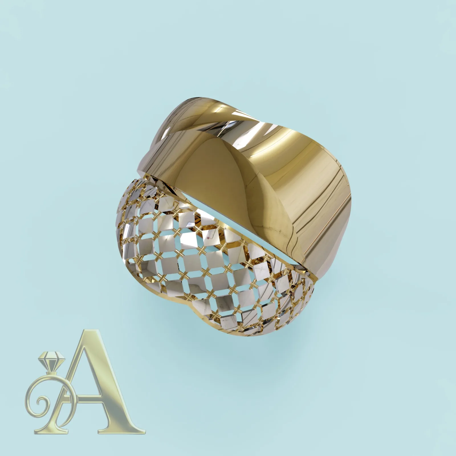 Cut Khor Shayn Ring 3D Model — image 2