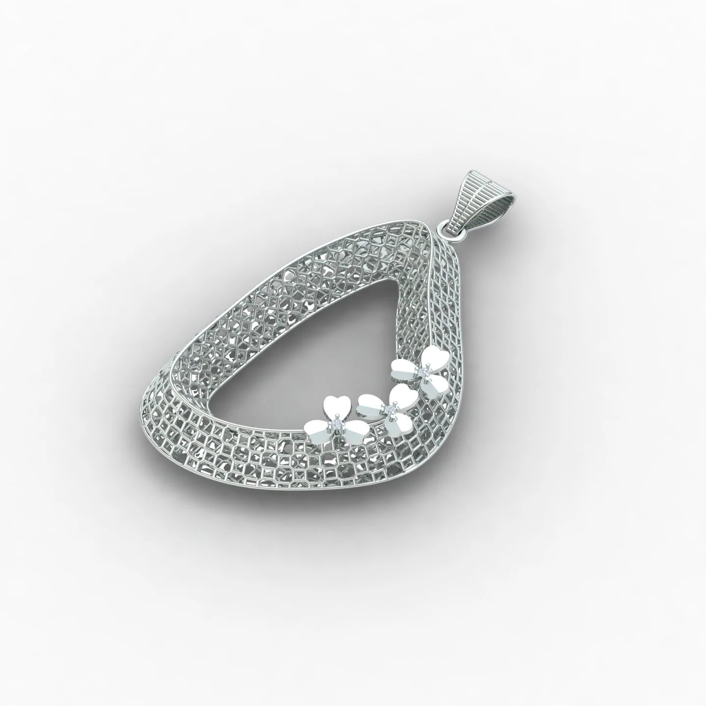Gardn Fyvzhn Set Earrings Pendant 3D Model — image 8