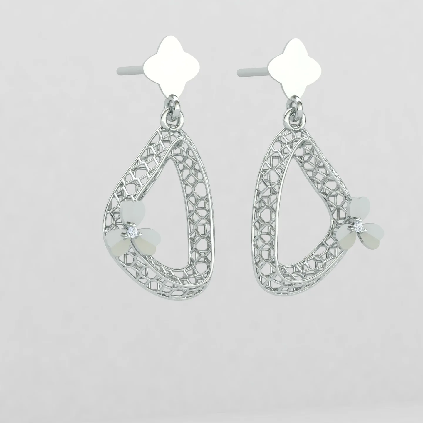 Gardn Fyvzhn Set Earrings Pendant 3D Model — image 5