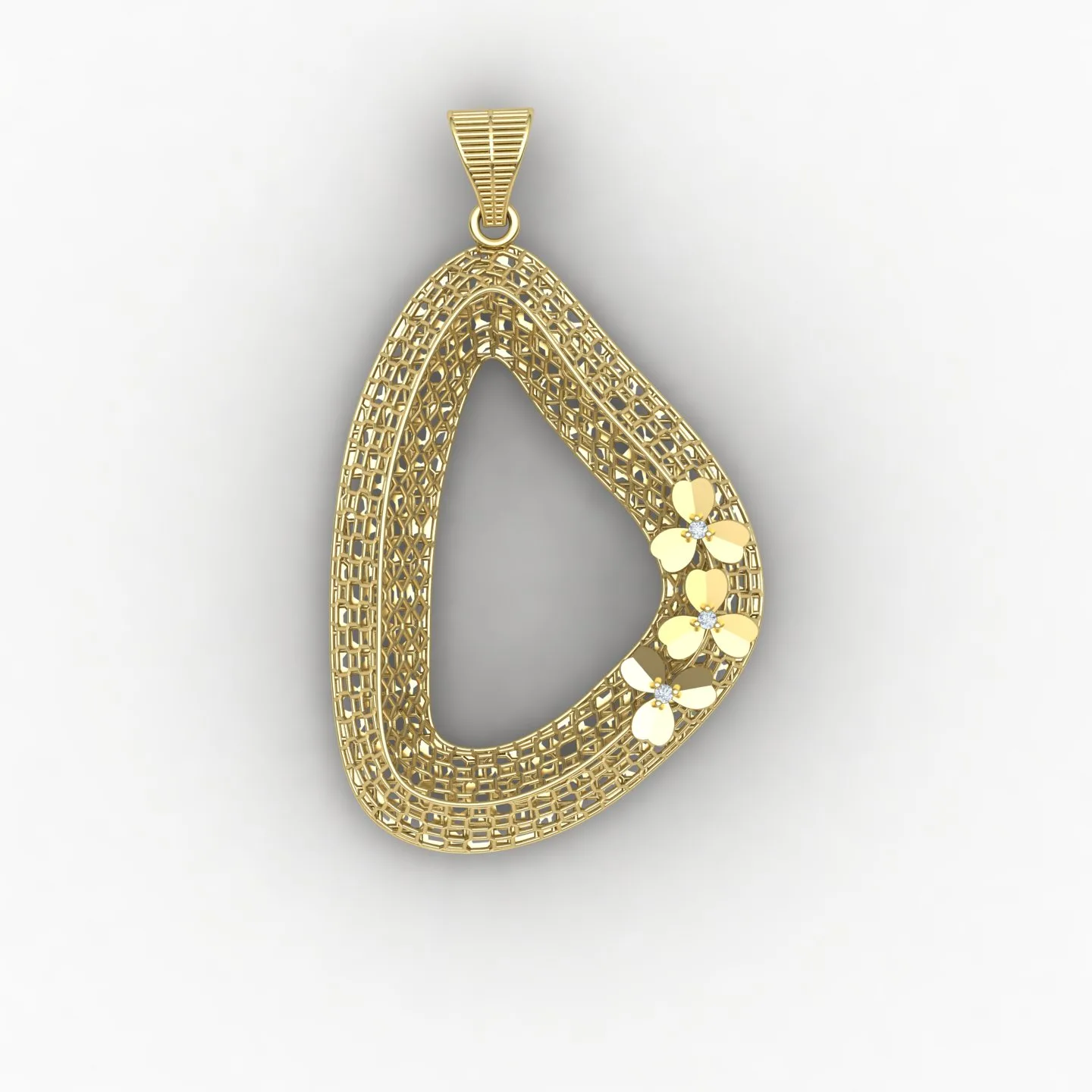 Gardn Fyvzhn Set Earrings Pendant 3D Model — image 2