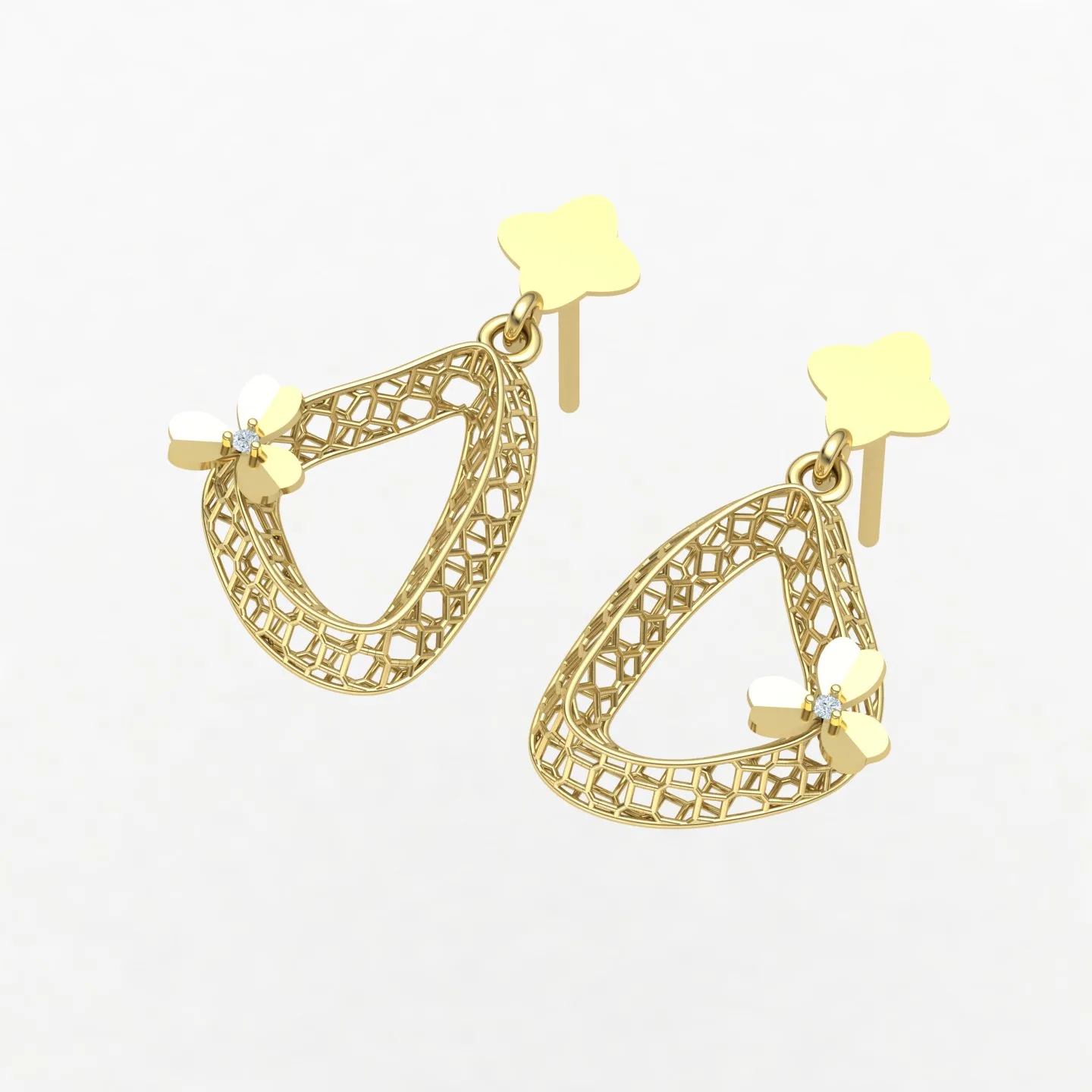 Gardn Fyvzhn Set Earrings Pendant 3D Model — image 11