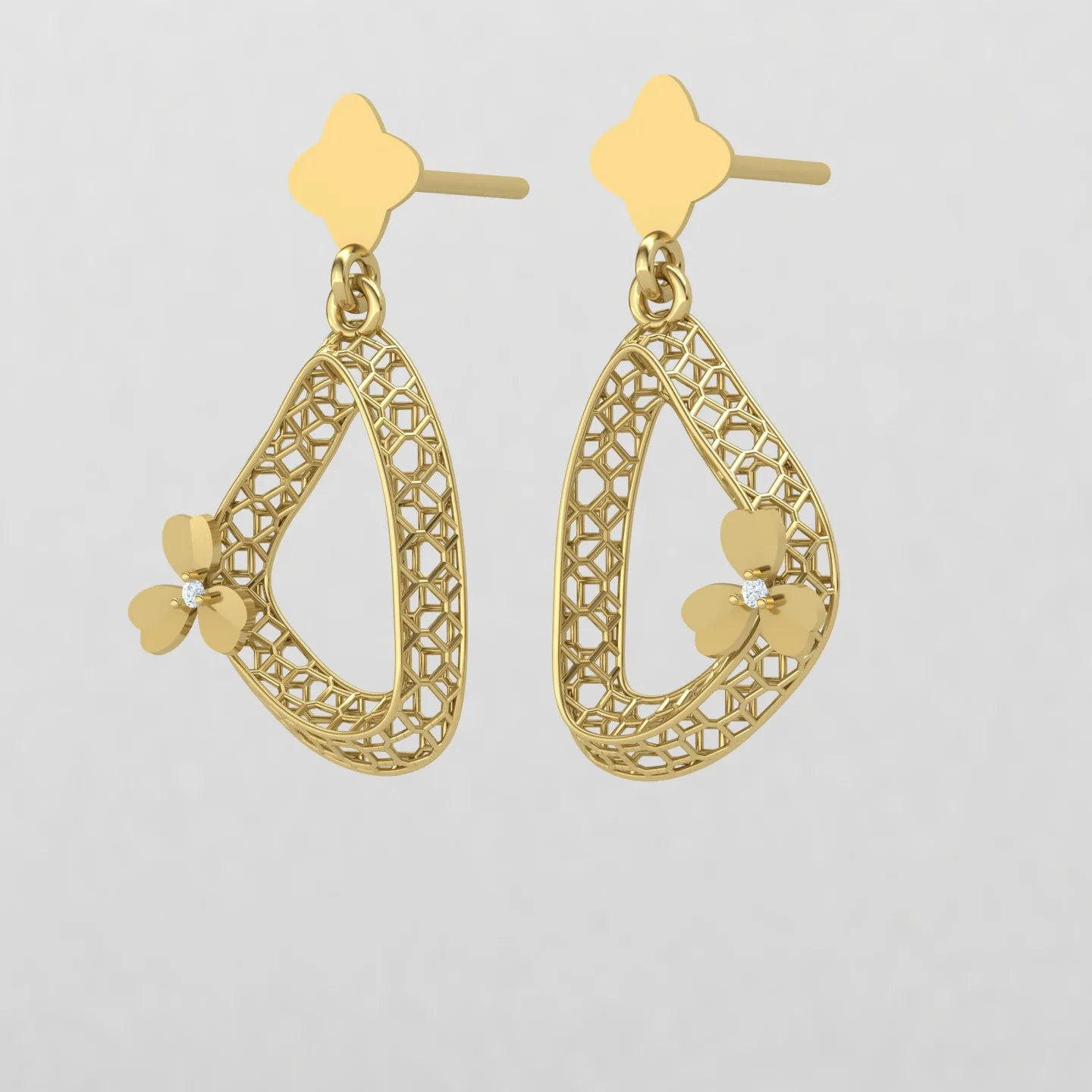 Gardn Fyvzhn Set Earrings Pendant 3D Model — image 9