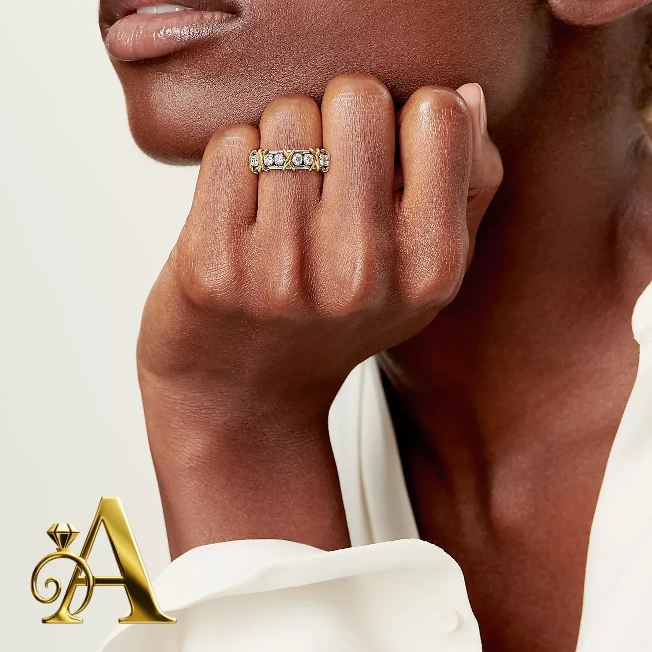 Tiffany Diamond Khor Wedding Band 3D Model — image 4