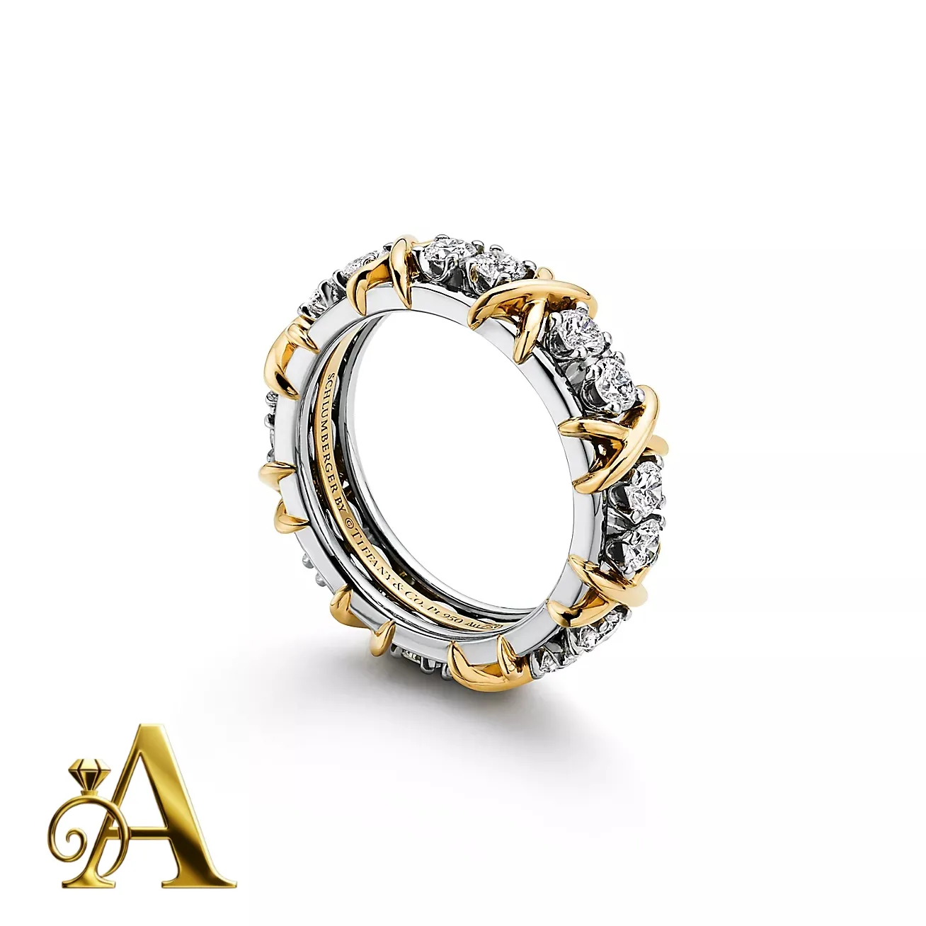 Tiffany Diamond Khor Wedding Band 3D Model — image 2