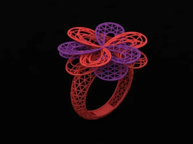 Flower Fyvzhn Ring Code 2 3D Model