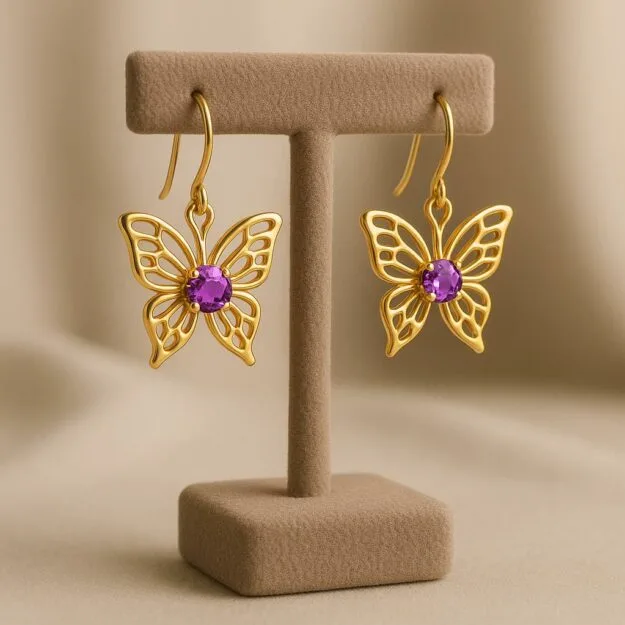 Butterfly Earrings Code 2 3D Model