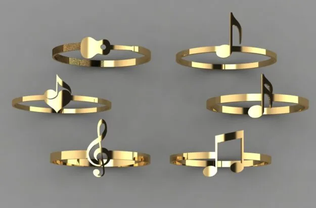 Minimal Mosighi Ring Collection 3D Model — image 3