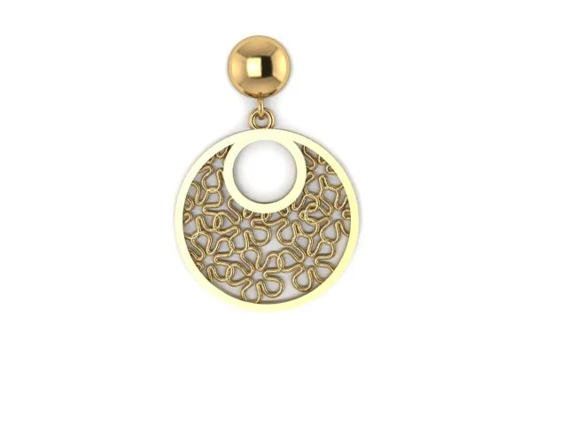 Flower Fyvzhn Earrings 3D Model — image 3