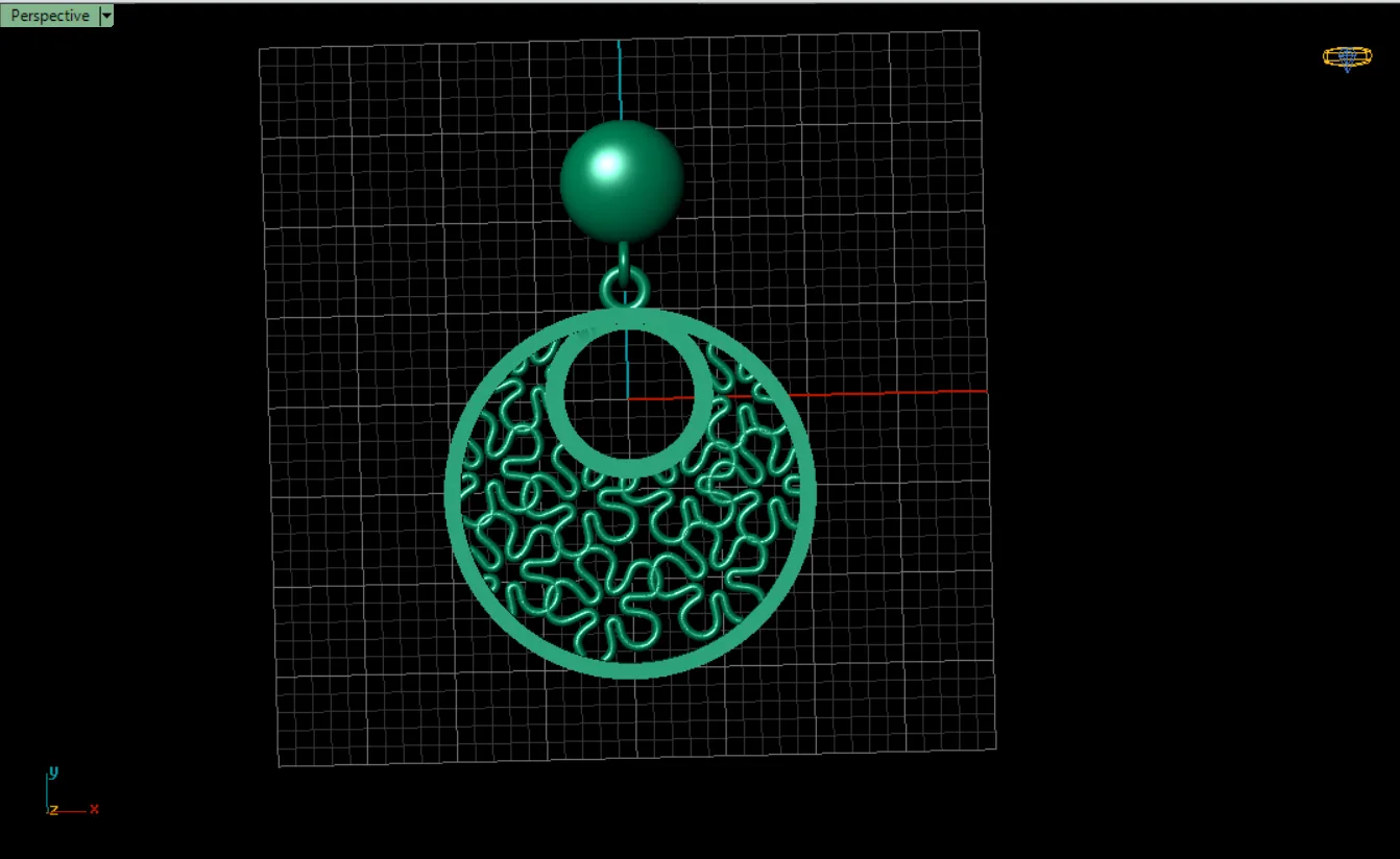 Flower Fyvzhn Earrings 3D Model — image 2