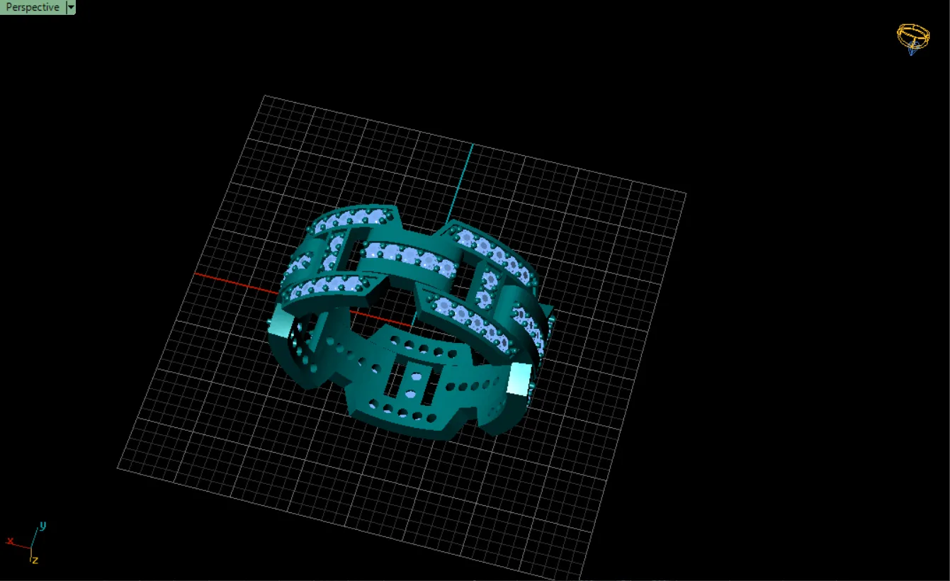 Men's Takrar Shondeh Ring Jewelry 3D Model — image 3