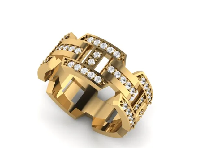 Men's Takrar Shondeh Ring Jewelry 3D Model — image 4