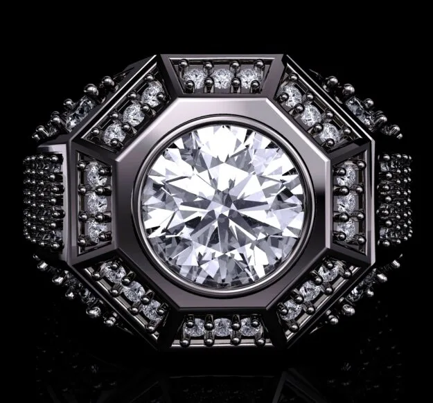Men's Stone Khor Ring 3D Model