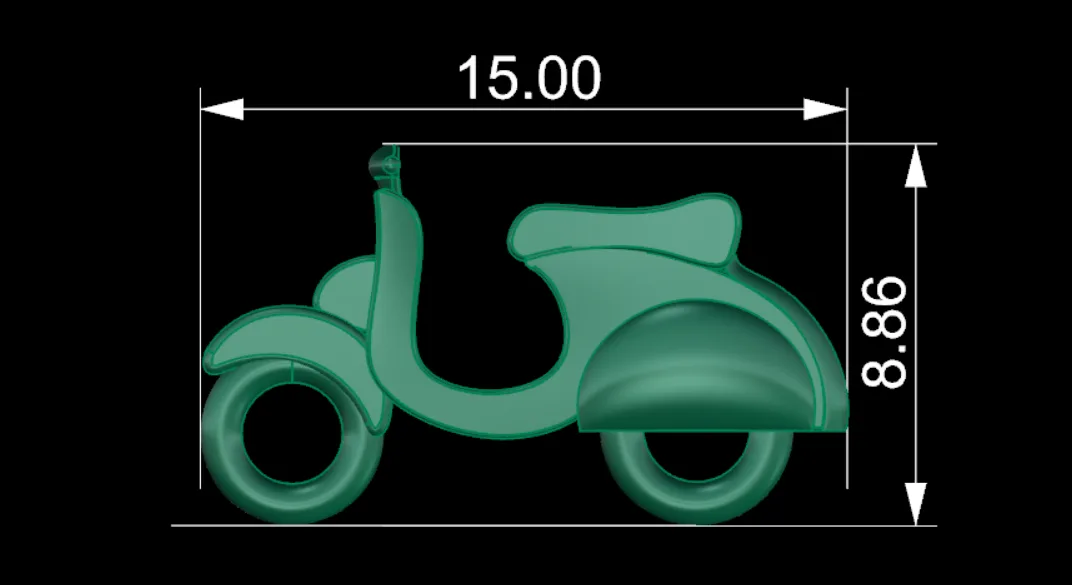 Motor Vspa Pendant 3D Model — image 4