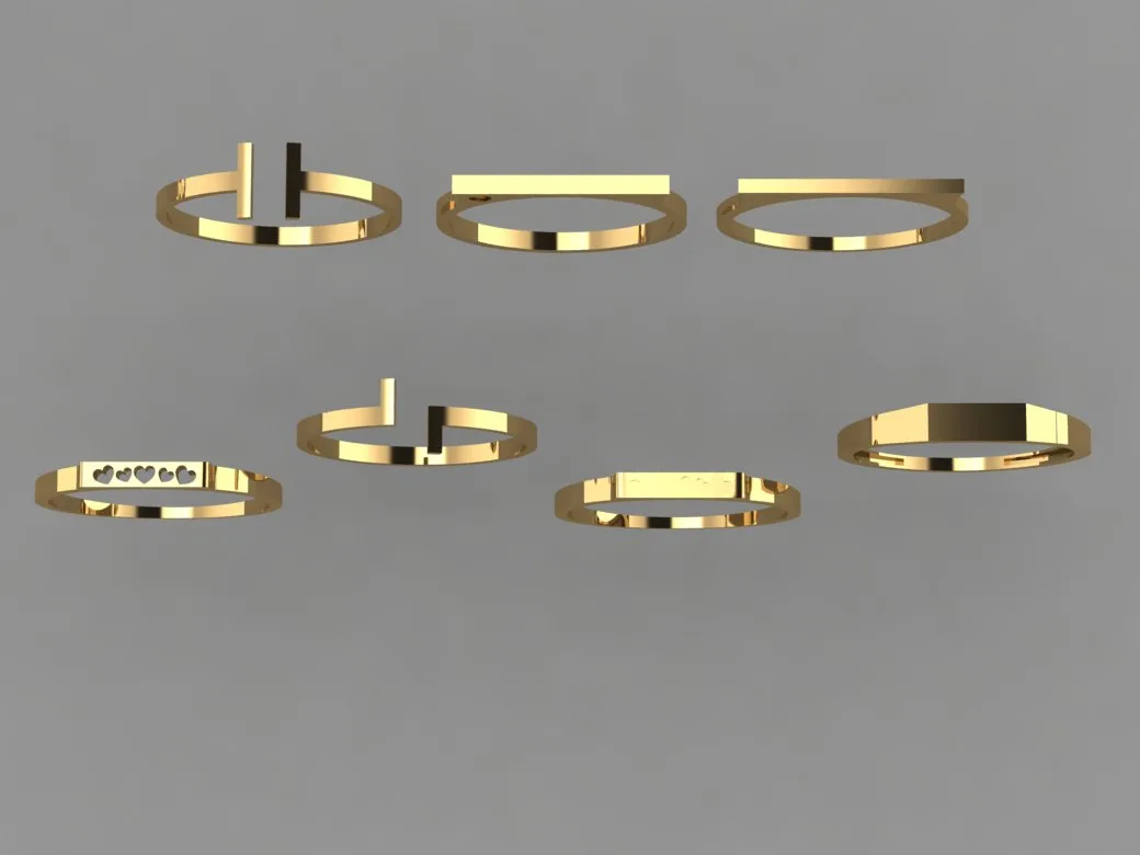 Minimal Ring Collection 3D Model — image 6