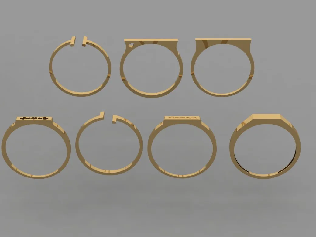 Minimal Ring Collection 3D Model — image 2