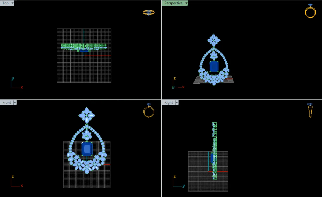 Earrings Jewelry Code 1 3D Model