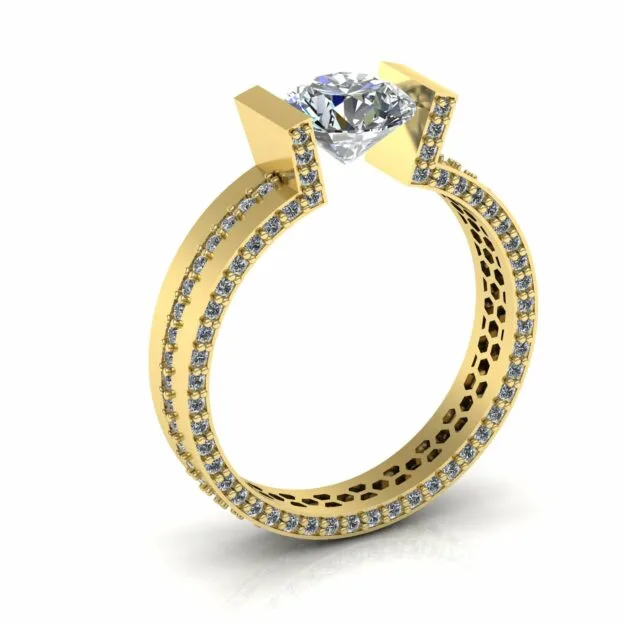 Ring Solitaire Ring Code 010 3D Model