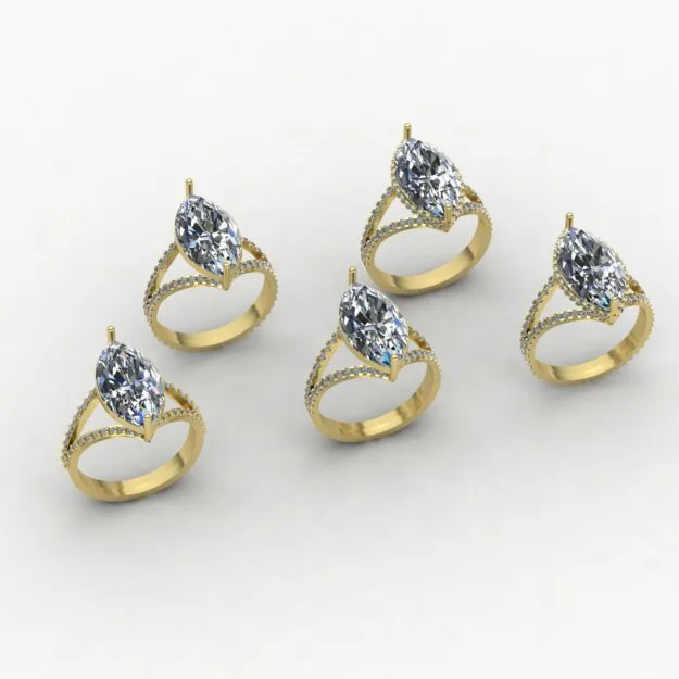 Markiz Ring Collection 3D Model