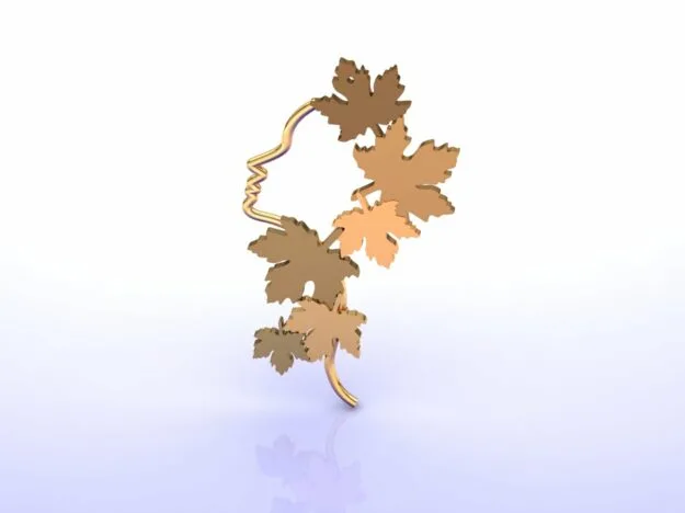مدال چهره با برگ فیوژن