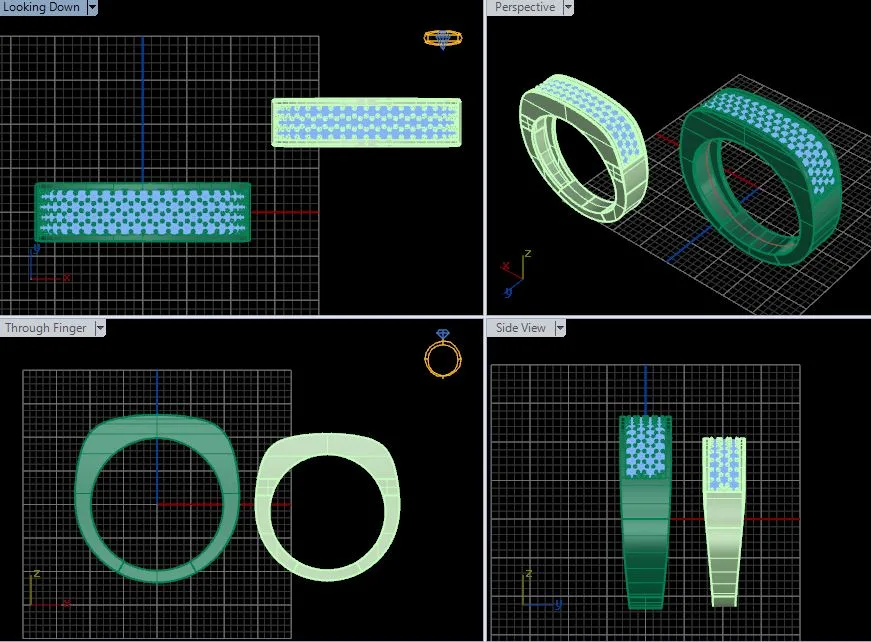 Jam Wedding Band Set 001 3D Model — image 4