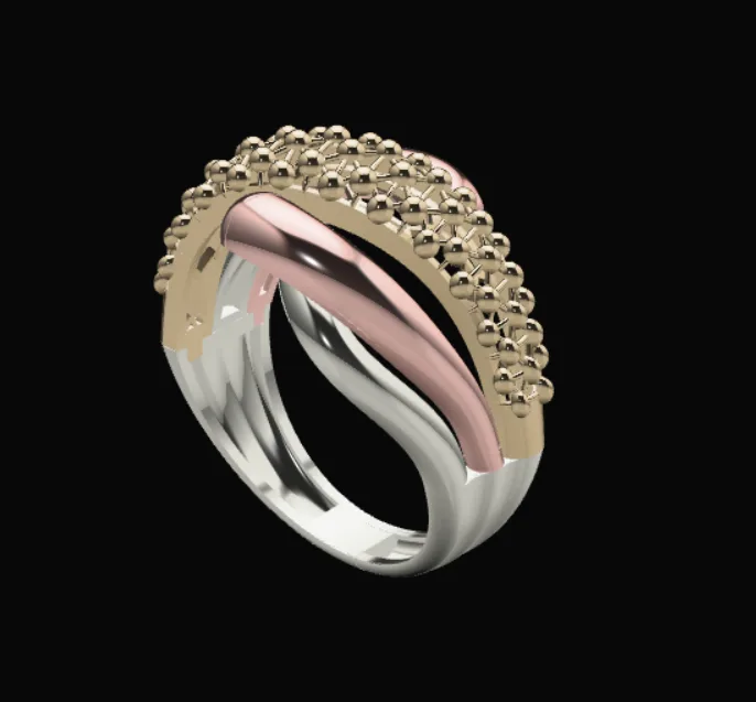 Cut Chand Takeh Khor Ring Code 05 3D Model