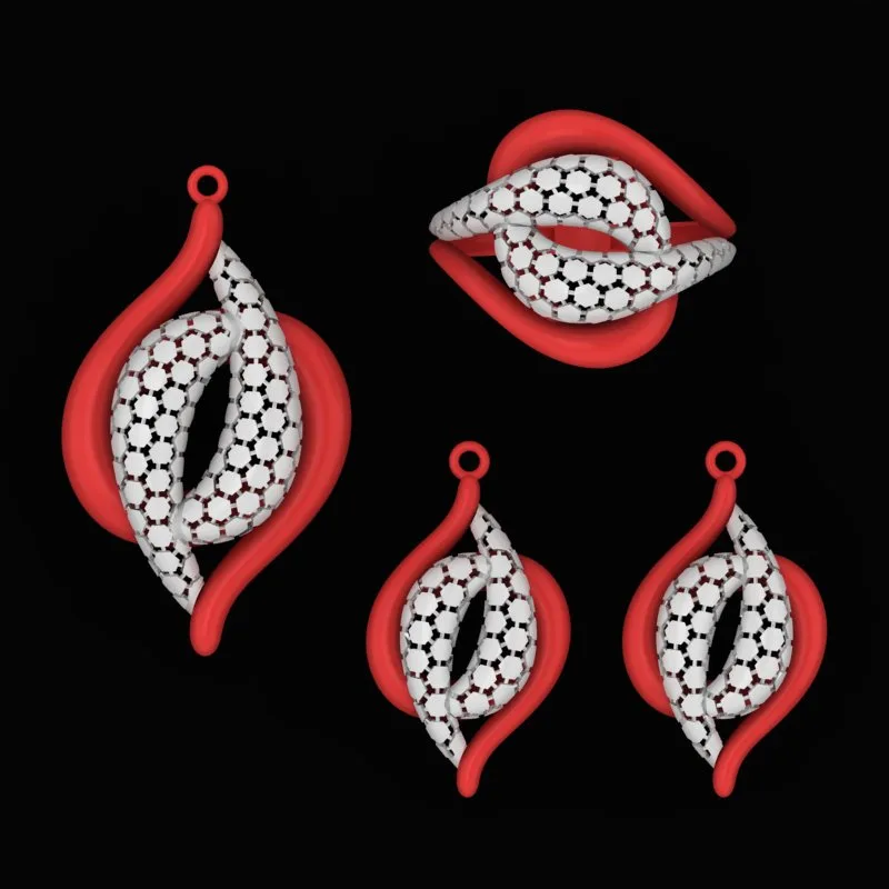Cut Khor Half Set N-T-A-07 3D Model — image 2