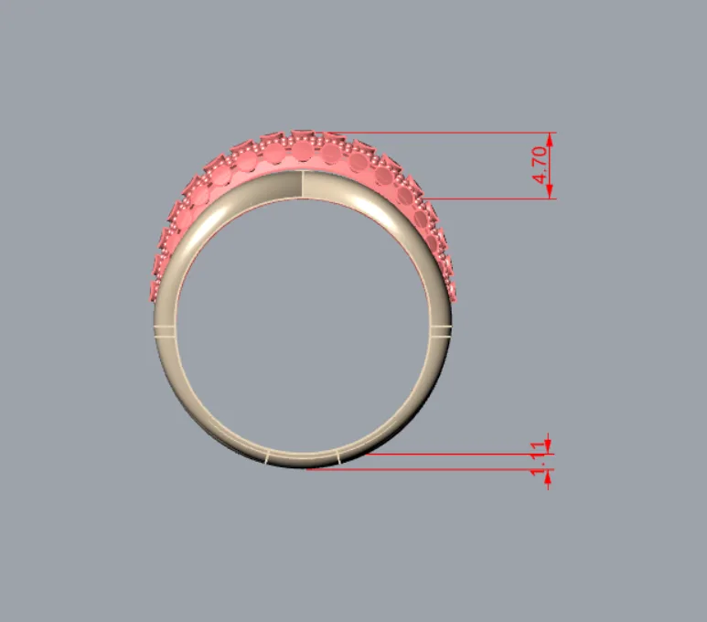 Cut Chand Takeh Khor Ring Code 09 3D Model — image 3