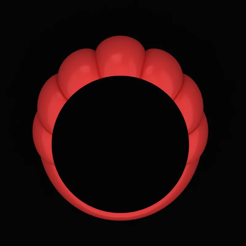 Matte Polished Ring R-M&B-17 3D Model — image 3
