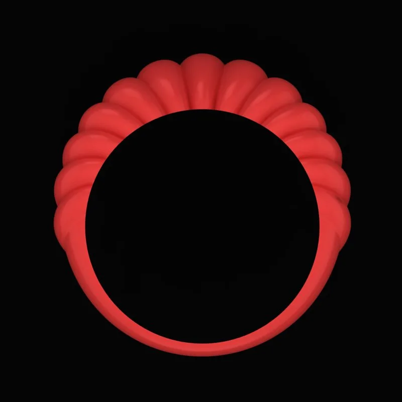 Matte Polished Ring R-M&B-20 3D Model — image 3