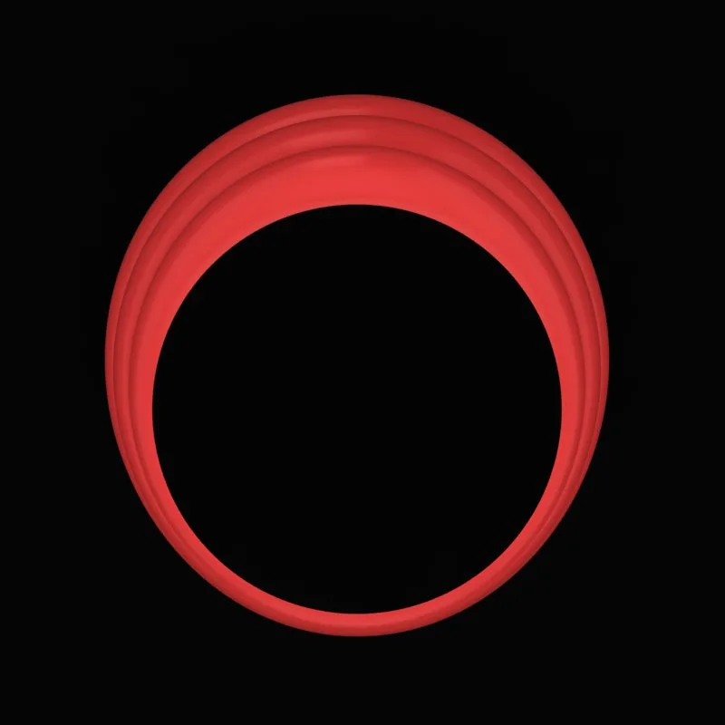 Matte Polished Ring R-M&B-21 3D Model — image 3
