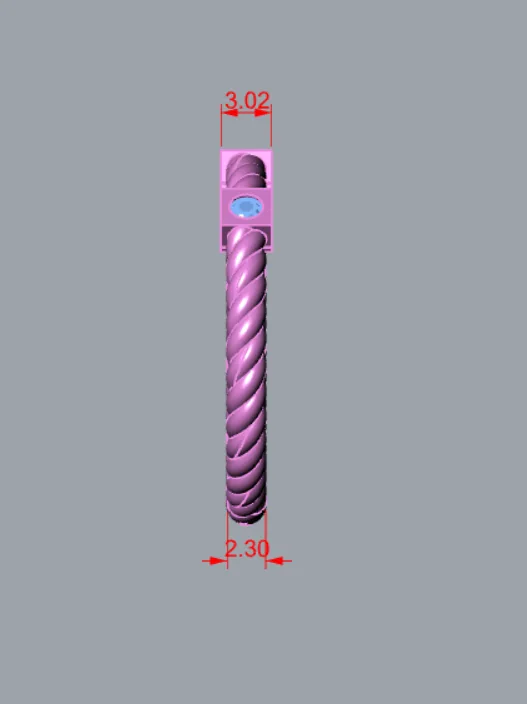 Stone Khor Ring Code 02 3D Model — image 3