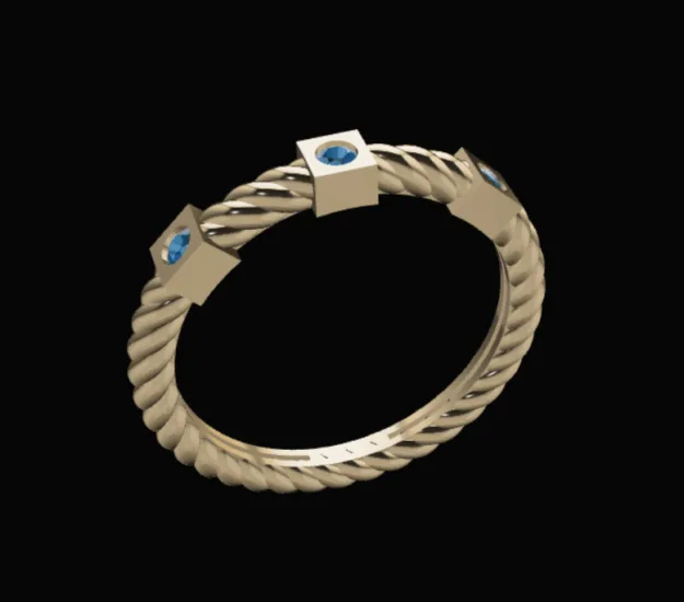 Stone Khor Ring Code 02 3D Model