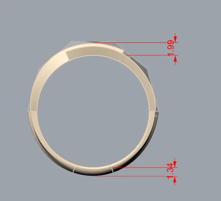 Cut Chand Takeh Fast Khor Ring Code 19 3D Model — image 3