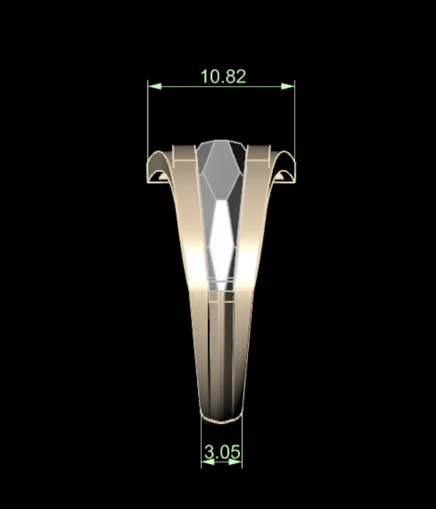 Cut Chand Takeh Fast Khor Ring Code 19 3D Model — image 2