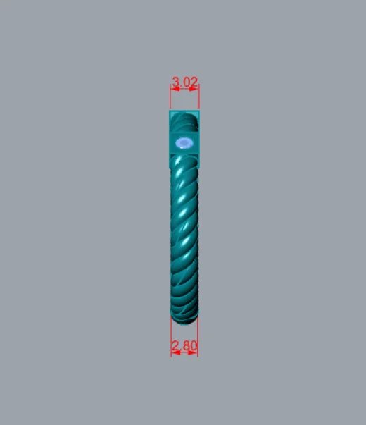 Stone Khor Ring Code 04 3D Model — image 3