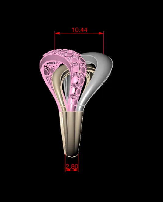 Cut Chand Takeh Khor Ring Code 26 3D Model — image 2