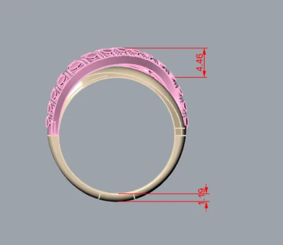 Cut Chand Takeh Khor Ring Code 26 3D Model — image 3