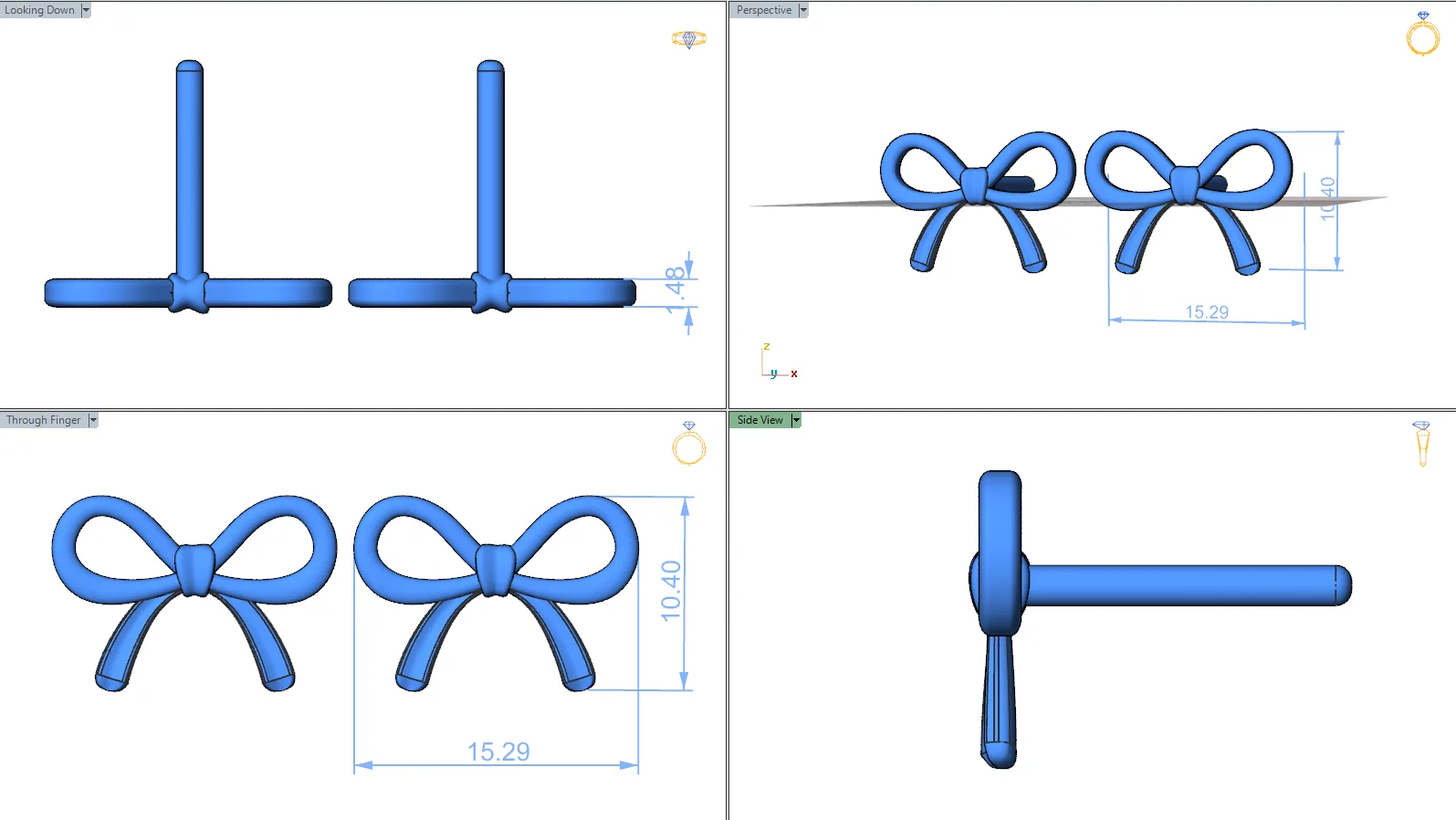 Papyvni Earrings Code 1 3D Model — image 6