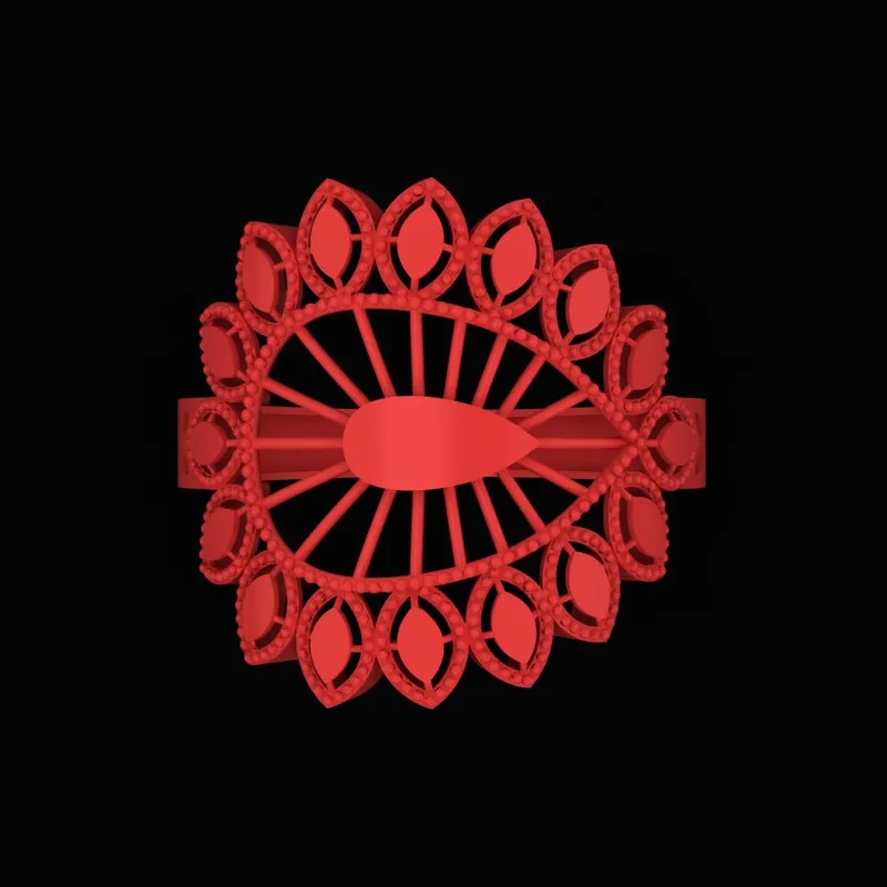انگشتر تراش طرح مارکیز R-T-Marquise-12 — تصویر ۲